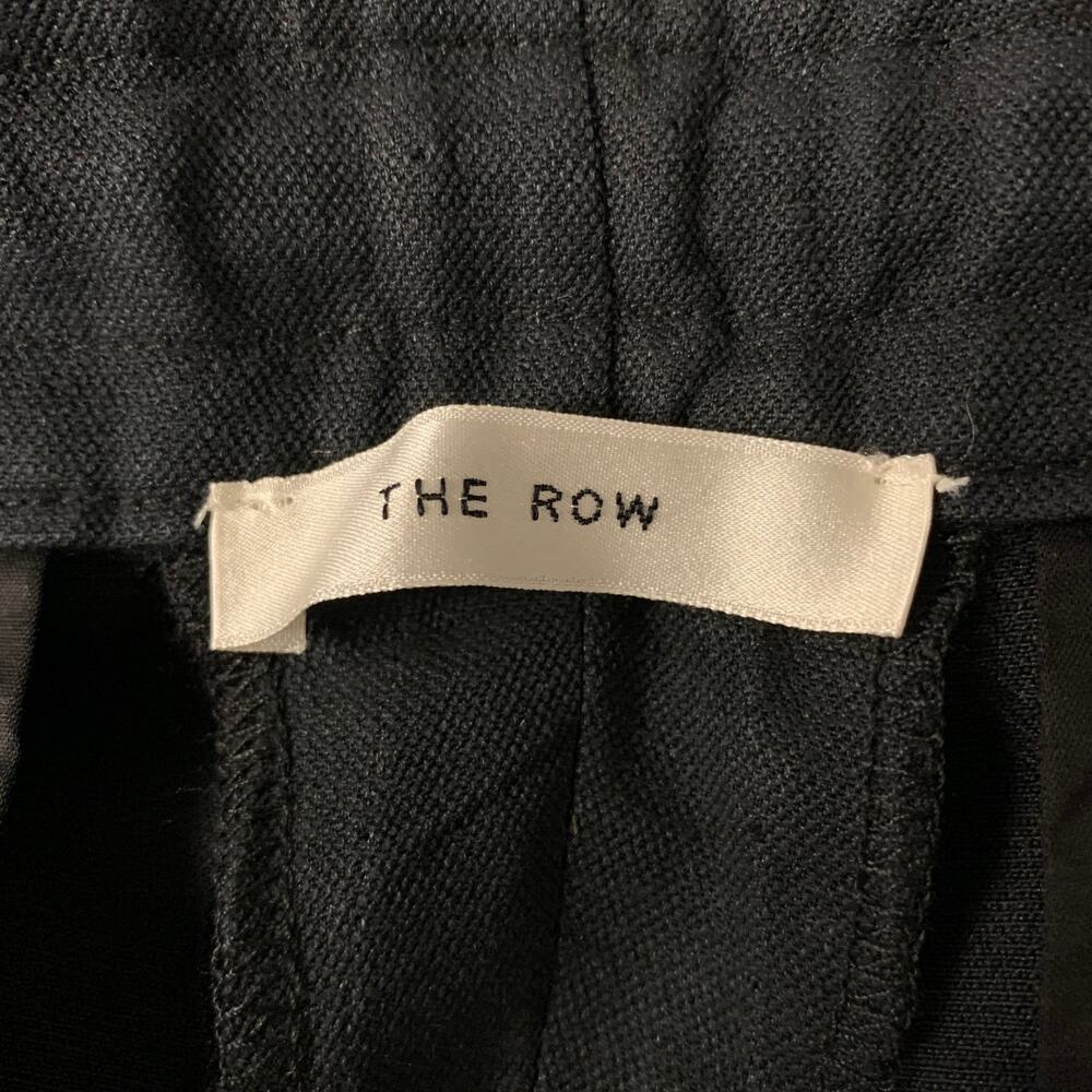 THE ROW Size 10 Navy Silk Linen Drawstring Pants - Picture 5 of 7